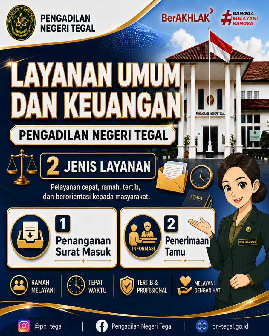 Poster Layanan Umum dan Keuangan Pengadilan Negeri Tegal